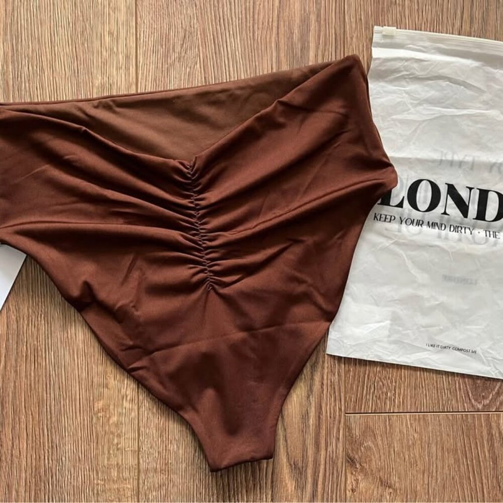 Brown High-Waisted Bikini Bottom